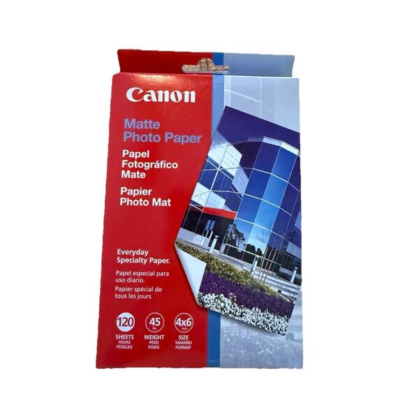 Canon MATTE Photo Paper 4X4 120 Sheets Per Pack New Lot of 4 NOS - Picture 3 of 4